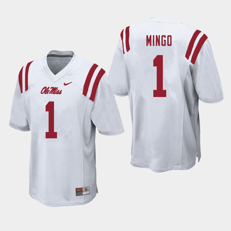 Men #1 Jonathan Mingo Ole Miss Rebels College Football Jerseys Sale-White